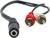 Y adaptér stereo audio kabel AUX 3,5mm jack zásuvka na 2x Náhled obrázku produktu 4