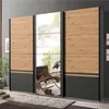Schlafzimmer Schwebetürenschrank mit Spiegel in graphit mit Produktbild-Vorschau 1