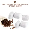 A marketing image showing coffee beans and coffee filters, with text promoting the texture of coffee. Produktbild-Vorschau