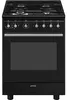 Smeg Concert CX61GMBL Cucina gas Forno Elettrico Nero A Anteprima dell’immagine prodotto 1