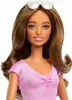 Barbie Fashionista Bambola Viola Con Volant Anteprima dell’immagine prodotto 7