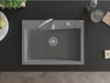 Mexen Elix Granitspüle 1-Becken 700 x 500 mm, grau, Siphon Produktbild-Vorschau 4
