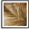 Gerahmtes Poster - Schwarzer Rahmen - Blatt Gold Pflanze - Produktbild-Vorschau 1