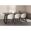 Malaga Essgruppe Esstisch 90x200cm dunkel grau und 6 Skagen Produktbild-Vorschau 6