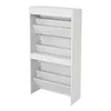 A white shoe cabinet with three flip-down drawers. Anteprima dell’immagine prodotto