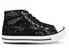 A single black high-top sneaker with sequins, shown from the side against a white background. Produktbild-Vorschau