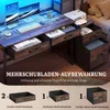 YITAHOME Computertisch LED Schreibtisch mit 4 Schubladen, Produktbild-Vorschau 4