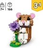 LEGO Creator 3-in-1-Set Niedlicher Hamster mit Blume - Produktbild-Vorschau 2