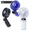 A collage of three portable mini fans in different colors: black, blue, and white. The fans are shown from different angles and are presented against a white background. Náhľad obrázku produktu