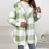 ASKSA Damen Teddyjacke Color Blocked Teddyfleece Jacke Produktbild-Vorschau 3