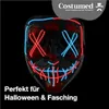 Halloween Maske Purge LED blau/rot mix - Kostümmaske Produktbild-Vorschau 3