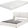 Lit rembourré 'Lunner' lit double avec matelas et coffre de Voir les images du produit 3