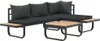 vidaXL 2-tlg. Garten-Ecksofa-Set mit Auflagen Aluminium WPC Produktbild-Vorschau 3