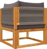 vidaXL 6-tlg. Gartensofa-Set mit Kissen Holz Akazie & Seil Produktbild-Vorschau 7