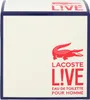 A product box for Lacoste Live Pour Homme Eau de Toilette. Podgląd zdjęcia produktu