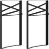 Two black metal table legs are shown against a white background. Podgląd zdjęcia produktu