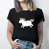 Mr. & Mrs. Panda T-Shirt Einhorn Happy - Schwarz - Produktbild-Vorschau 3