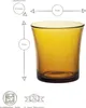 A close-up of an amber glass with measurement indicators. Anteprima dell’immagine prodotto