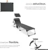 Chaise longue en aluminium Lorella, rembourrée et pliable - Voir les images du produit 3