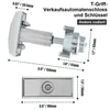 Universal-Automatenschloss mit T-Griff, Ersatzschloss für Produktbild-Vorschau 3