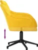 vidaXL Chaise de bureau pivotante jaune velours Voir les images du produit 4