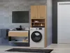 Vysoká koupelnová skříňka nad pračku MARGO 1 - dub artisan Náhled obrázku produktu 8