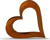 Herz aus Metall, Holz Regal, Rost, Edelrost, Holzregal Produktbild-Vorschau 1