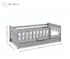 MTJMöbel Kinderbett POLA 160x80cm mit Matratze, Hausbett Produktbild-Vorschau 3