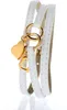 Karisma Damen Charms-Lederarmband Weiss dreifach gewickelt Produktbild-Vorschau 1