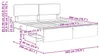 vidaXL Bettrahmen mit Schubladen Schwarz 200 x 200 cm Produktbild-Vorschau 8