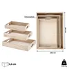 Serviertablett 3er Set 3 Größen Holz Paulownia Sperrholz Produktbild-Vorschau 2