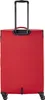 A red trolley suitcase shown from the back, with its telescopic handle extended. Náhled obrázku produktu