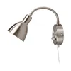Lindby Wandlampe Amrei, nickelfarben, 42cm, Stecker, Produktbild-Vorschau 1