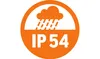 An orange circular graphic with a white cloud and rain symbol above the text "IP 54". Anteprima dell’immagine prodotto