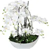 Umělá květina orchidej phalaenopsis aranžmá 68 cm bílá v Náhled obrázku produktu 1