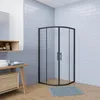 90x90x185cm Duschkabine Schwarz Runddusche 5mm ESG-Glas Produktbild-Vorschau 1