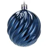 A single dark blue Christmas ornament with a spiral pattern. Podgląd zdjęcia produktu