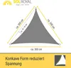 Tenda parasole triangolare Sol Royal impermeabile 3x3x3 m Anteprima dell’immagine prodotto 2