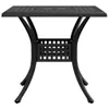 vidaXL Tavolo da giardino nero 80x80x75 cm in alluminio Anteprima dell’immagine prodotto 6