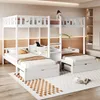 Letto a castello Flieks 90x200 cm/140x200 cm per 3 bambini, Anteprima dell’immagine prodotto 3
