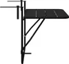 vidaXL Tavolo da balcone sospeso nero 60 x 39 x 65 cm Anteprima dell’immagine prodotto 6