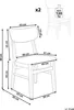BELIANI Esszimmerstuhl 2er Set Hellbeige Stoffbezug mit Produktbild-Vorschau 3