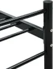 A close-up view of a black metal bed frame. Náhled obrázku produktu