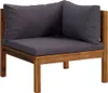 A corner sofa module with dark gray cushions on a wooden frame. Náhled obrázku produktu
