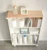 Étagère de toilette sur roulettes Métal et bois Slim Voir les images du produit 5