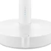 Nahaufnahme der Basis des Unold TISCHVENTILATOR BREEZY. Sie zeigt sein weißes, rundes Design mit ein Anteprima dell’immagine prodotto
