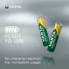 Two VARTA rechargeable batteries are shown against a gradient background, with marketing text and a battery icon. Voir les images du produit