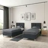 Hotelbett 90x200 cm - Graphit - Polsterbett für Hotels und Produktbild-Vorschau 4