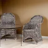 KRINES HOME Esszimmer-Sessel Rattan Grau Rattan Korbsessel Produktbild-Vorschau 2