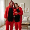 Onesie Kigurumi Pigiama Rosso Dinosauro Travestimento Anteprima dell’immagine prodotto 2